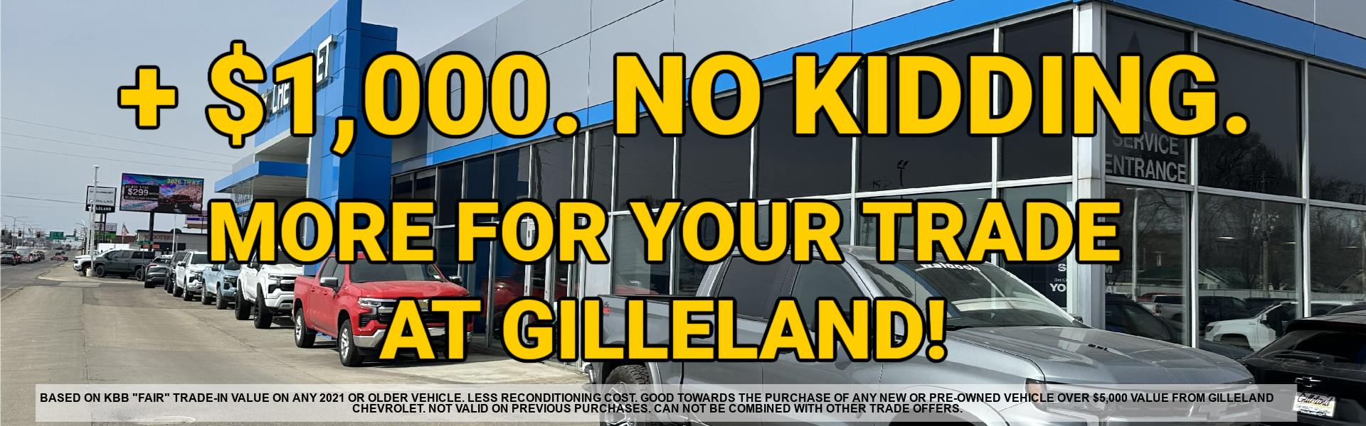 Get more for your trade. 