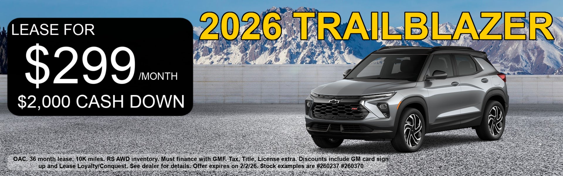 2026 Trailblazer for sale 