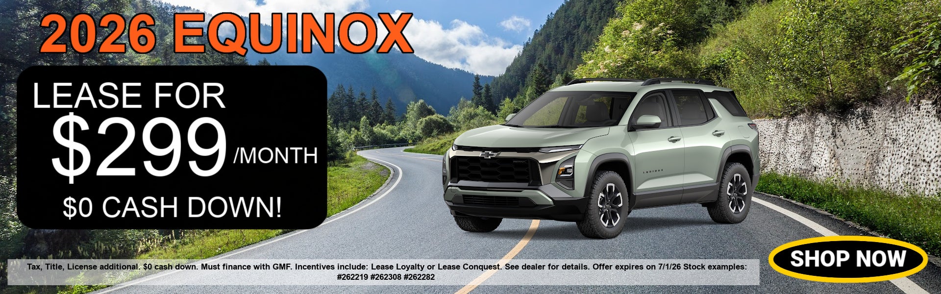 Shop new 2026 Equinox inventory. 