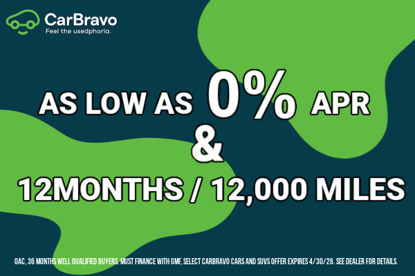 Financing as low as 0% with CarBravo.