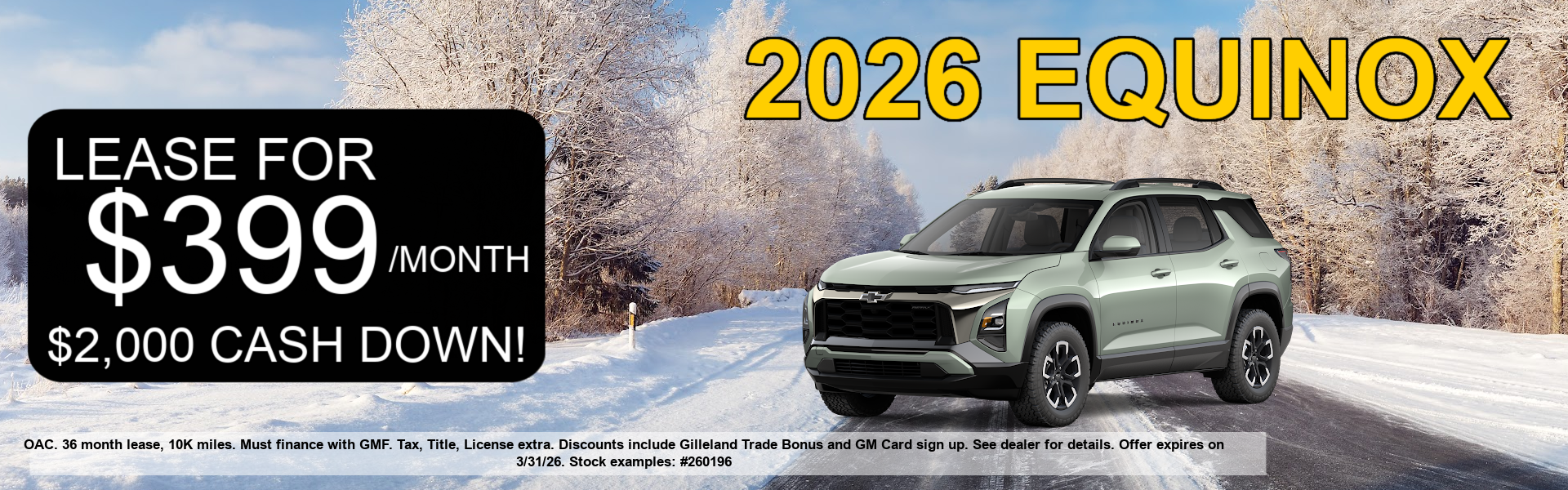 2026 Equinox for sale. 