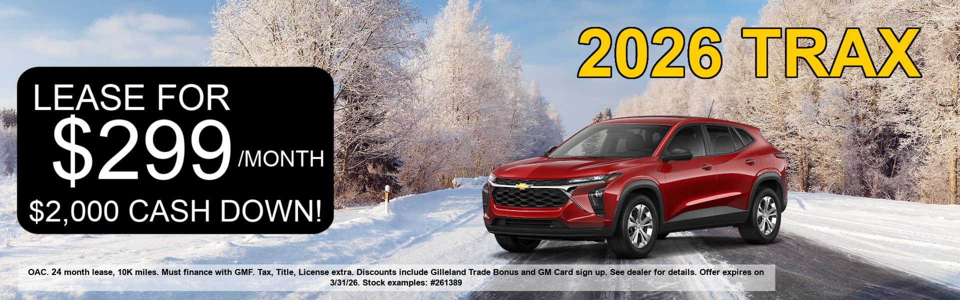 2026 Chevy Trax for sale. 