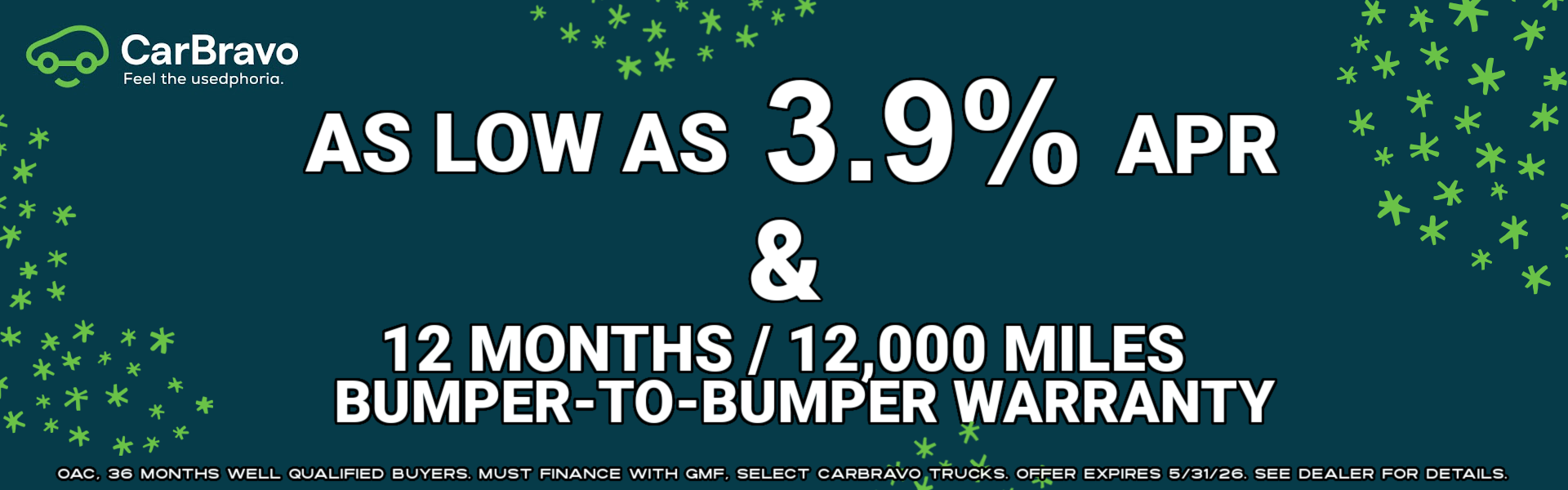 Financing as low as 3.9%