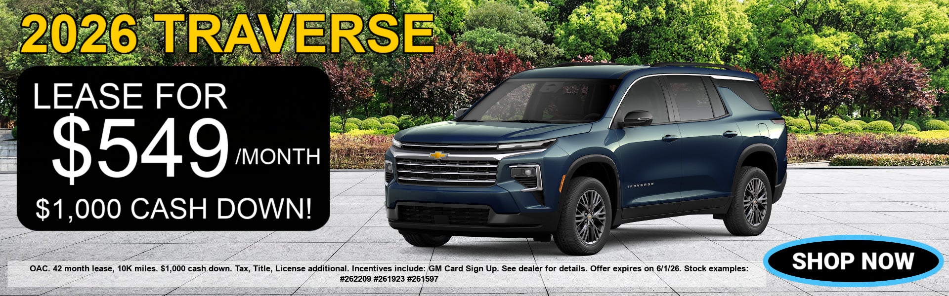 2026 Traverse for sale.