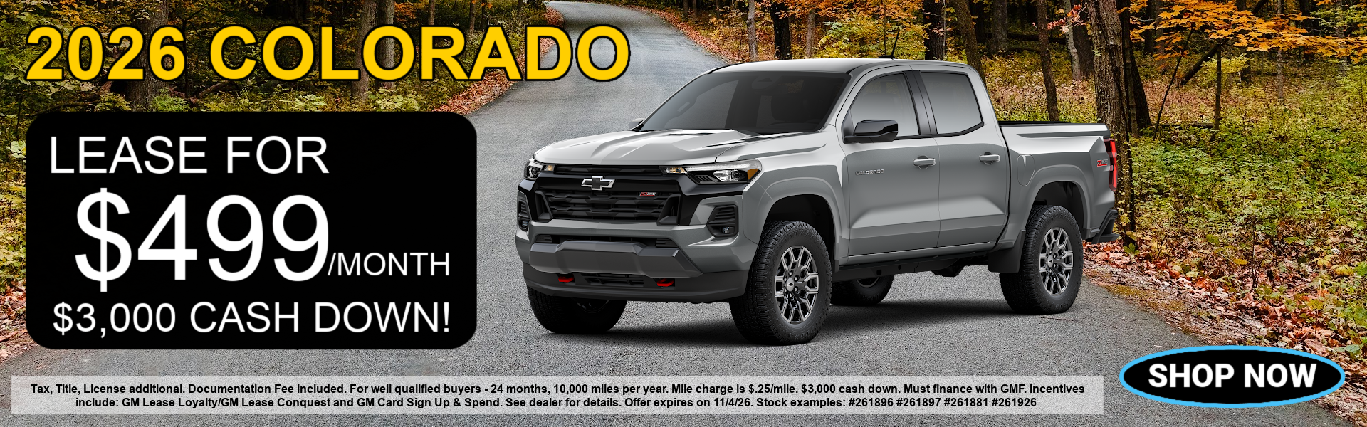New 2026 Colorado for sale. 