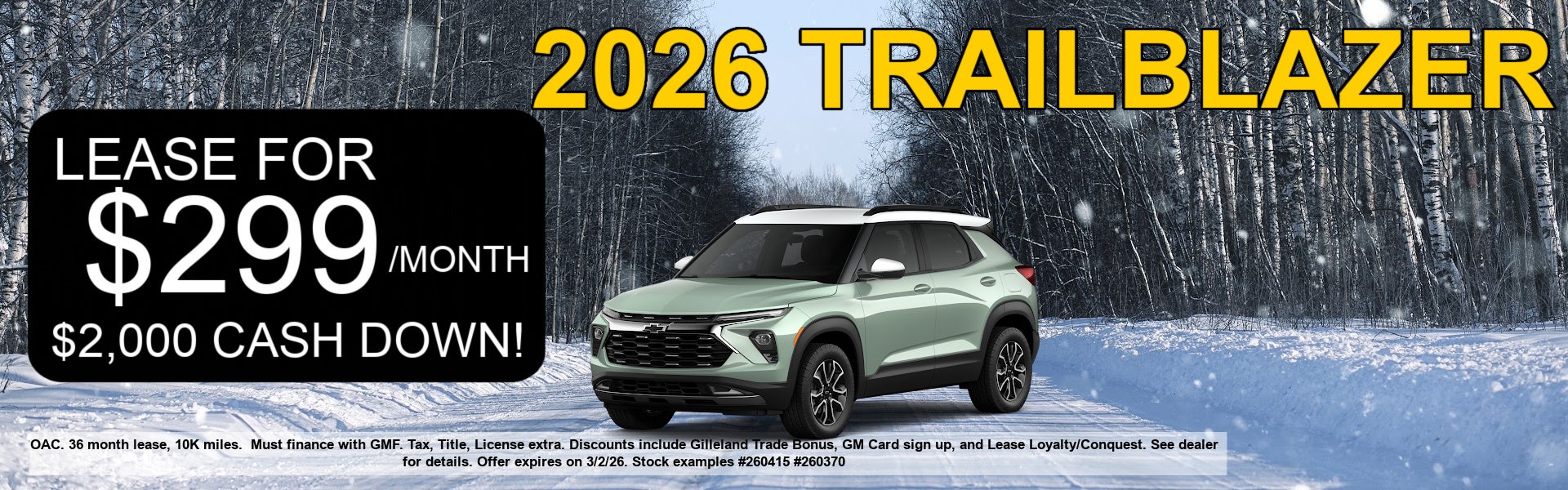 New trailblazer for sale