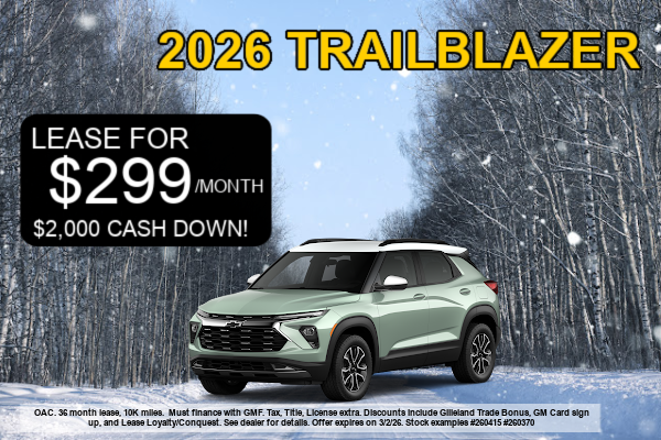 New Trailblazer for sale